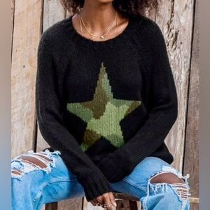 Wooden Ships camo Star Crewneck Sweater